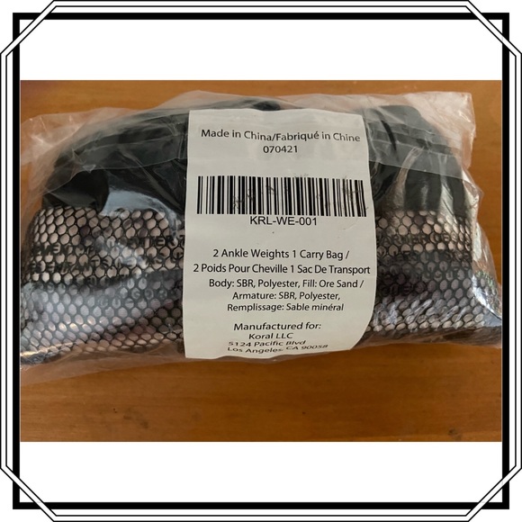 Koral Logo Ankle Weights - 1lb Weights - Picture 3 of 3